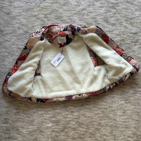 NWT SEA "Harlow" Women's Patchwork Fleece Lined Vest XXS - Picture 7 of 11